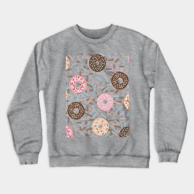 Donuts and Sprinkles Crewneck Sweatshirt by StacyWhite